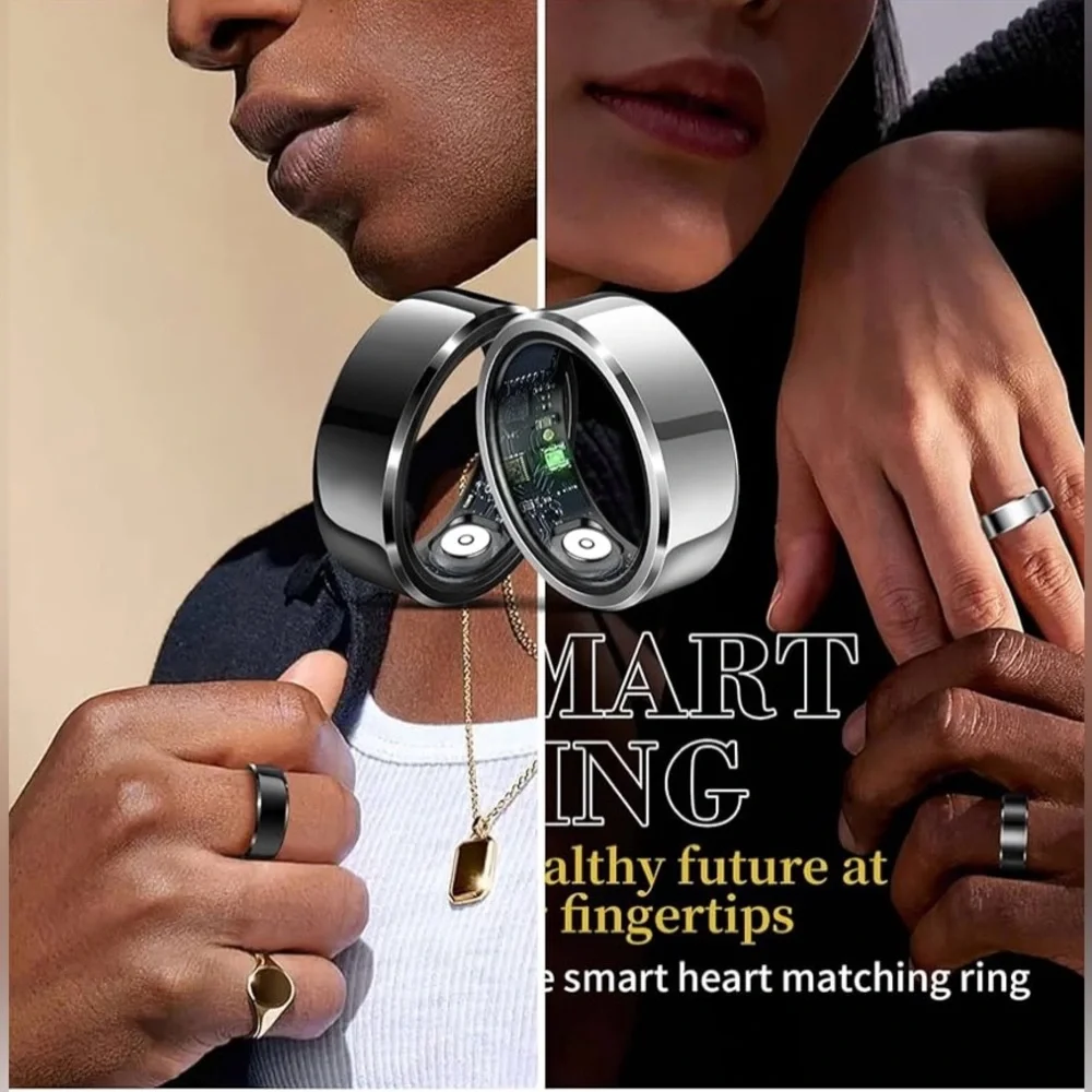 HitTopss Smart Ring, Silver # 10, Fitness Sleep Health Tracker, Waterproof